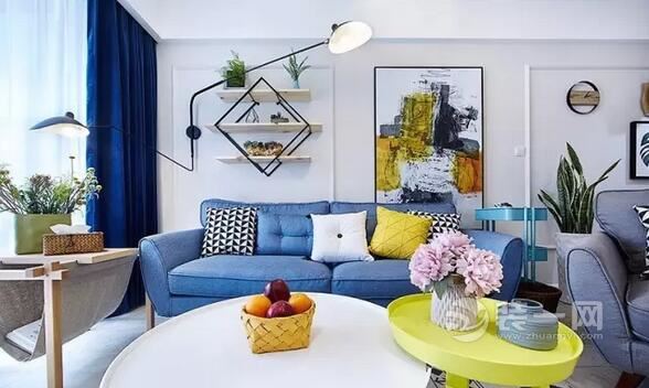 89平现代小清新混搭三室一厅设计 里面好多流行元素